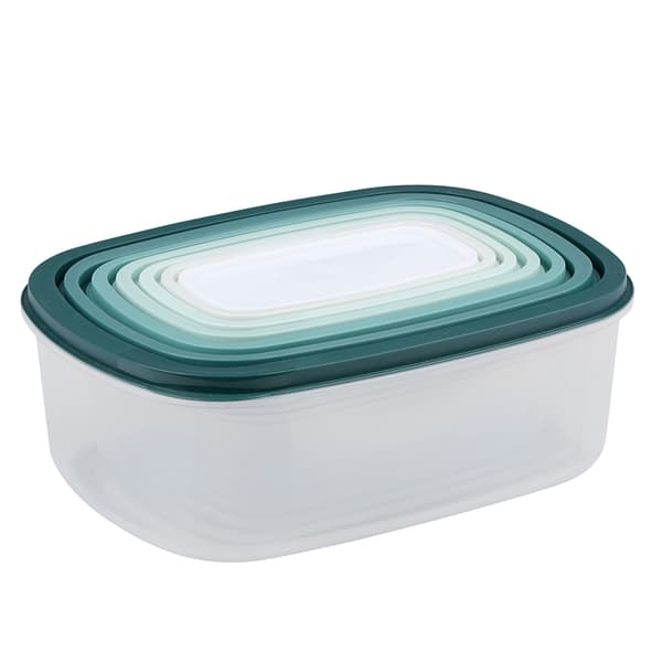 Förvaringslådor med lock - 7-pack i olika storlekar
