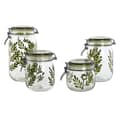 Miniatyrbild 5 av 5: Uppsättning med 4 Burkar Home ESPRIT Grön Glas Järn 1,5 L 11,3 x 11,3 x 21,7 cm
