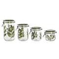 Miniatyrbild 1 av 5: Uppsättning med 4 Burkar Home ESPRIT Grön Glas Järn 1,5 L 11,3 x 11,3 x 21,7 cm