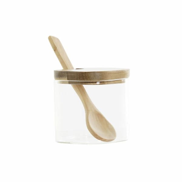 Sæt med 3 Dåser DKD Home Decor Multifarvet Gennemsigtig Natur 150 ml 20,5 x 8 x 1,5 cm