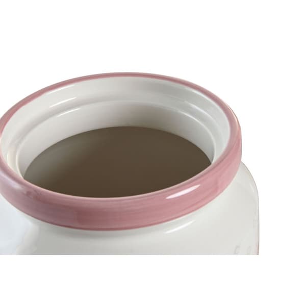 Blik DKD Home Decor 15,5 x 15,5 x 21 cm Pink Hvid Dolomite