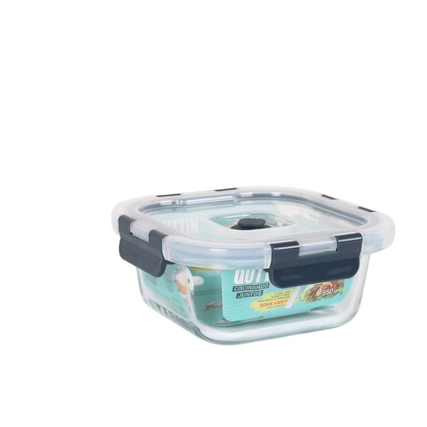 Hermetisk madkasse Quttin Firkantet 550 ml (12 enheder)