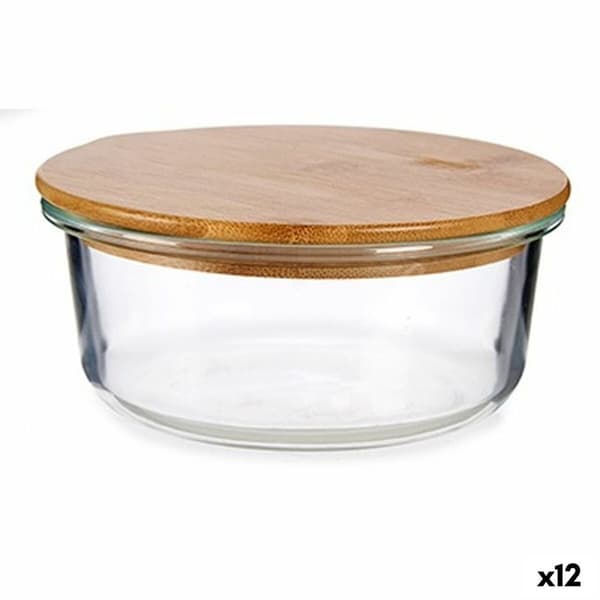 Pyöreä eväsrasia kannella Vivalto LHB-HR-620F Bambu 15 x 6,5 x 15 cm (12 osaa)