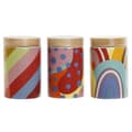 Pikkukuva 1 / 4: Purkki DKD Home Decor Monivärinen Luonnollinen Bambu Dolomite 1 L 10 x 10 x 16 cm (3 osaa)