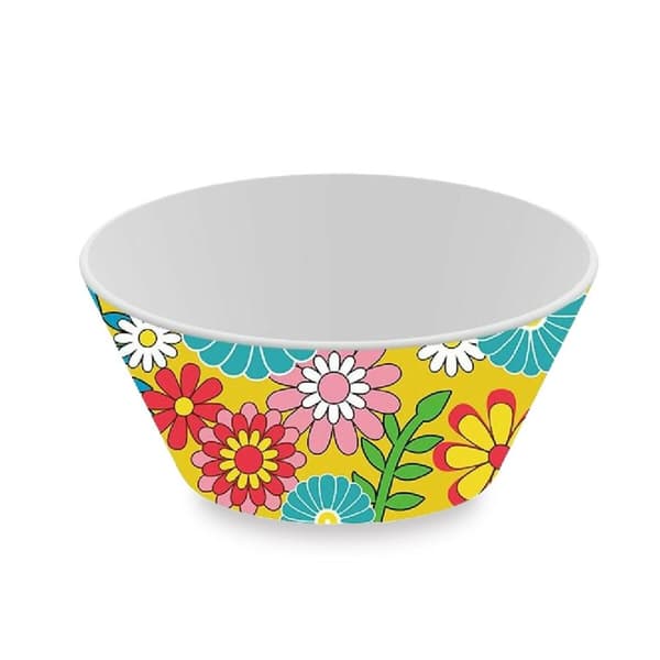 Salaattikulho Versa Keltainen Polyetyleeni RPET Ø 10,9 cm Gėlės