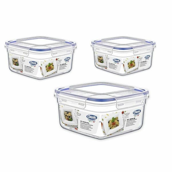 Eväsrasiasetti Dem Ilmatiivis 3 Kappaletta 500 ml 18 x 18 x 10 cm (6 osaa)