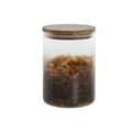 Miniatyrbild 4 av 4: Uppsättning med 3 Burkar Home ESPRIT Grå Naturell Akaciaträ Borosilikatglas 900 ml 1,5 L 1,2 L 3 Delar