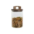 Miniatyrbild 4 av 4: Uppsättning med 3 Burkar Home ESPRIT Brun Transparent Akaciaträ Borosilikatglas 650 ml 900 ml 1 L 3 Delar