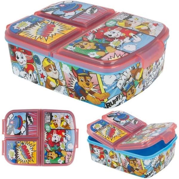 Pat Patrouille - Paw Patrol - Lunchlåda med 3 fack för barn - Smörgåslåda - Lunchlåda
