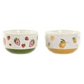 Miniatyrbilde 1 av 3: Salatbolle Home ESPRIT Gul Rød Grønn Porselen 21 x 21 x 12 cm (2 enheter)
