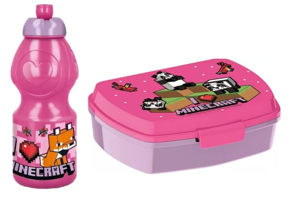 Matlåda och Vattenflaska Minecraft ROSA