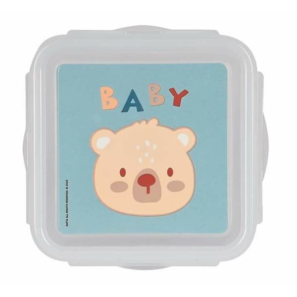 Madkasse Safta Baby bear Pudderblå Polyuretan 13 x 7,5 x 13 cm
