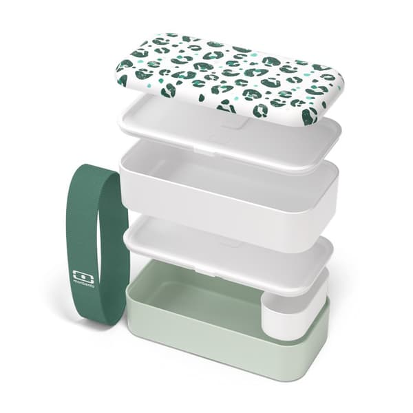 MB-Lunchbox Bento Original, Graphic Leopard Green