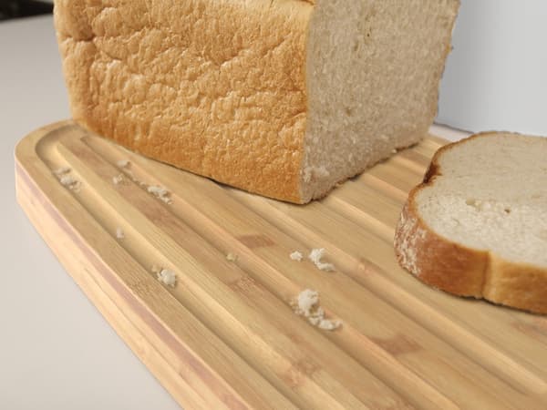 JJ-Babmoo brødæske med skærebræt, hvid