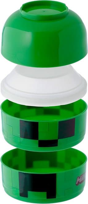 Minecraft Creeper Stacked Round Bento - Lunch Box