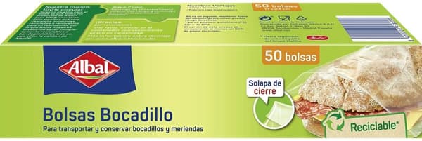 Sandwich Box Albal (50 uds) (1 l)