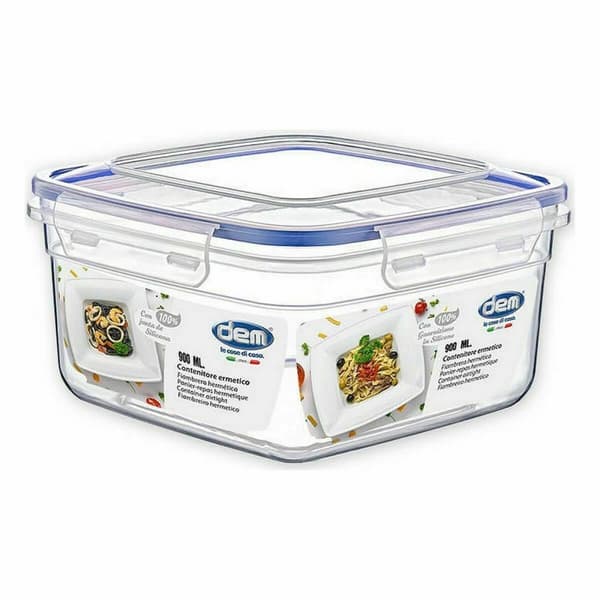 Hermetisk madkasse Dem 900 ml 15 x 15 x 8 cm (12 enheder)