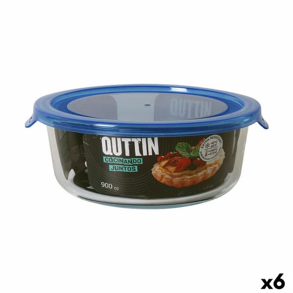Pyöreä eväsrasia kannella Quttin   Sininen 900 ml (6 osaa)