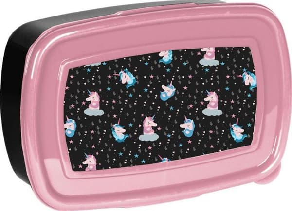 Lunch box - matlåda Paso - PP22UN-3022 - Skolmatlåda med unicorn-motiv steg för steg 750 ml utan BPA.