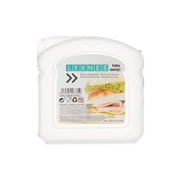 Madkasse til Sandwich Leknes 47034E Gennemsigtig Plastik 12 x 4 x 12 cm (24 enheder)