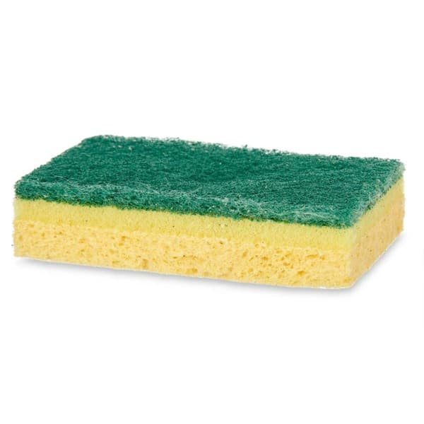 Uppsättning av skurmaskiner Gul Grön Cellulóz Slipande fiber 10,5 X 6,7 X 2,5 cm