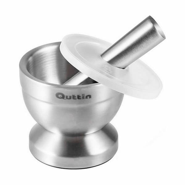 Köksmortel Quttin Rostfritt stål Stål 9,8 x 8,2 cm Slirsäker (6 antal)