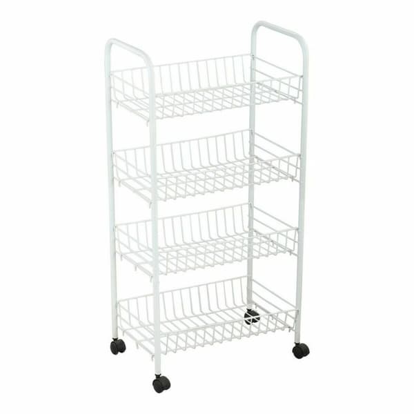 Grönsaksvagn Confortime Vit Metall 4 Hyllor 36 x 26,5 x 86 cm (5 antal)