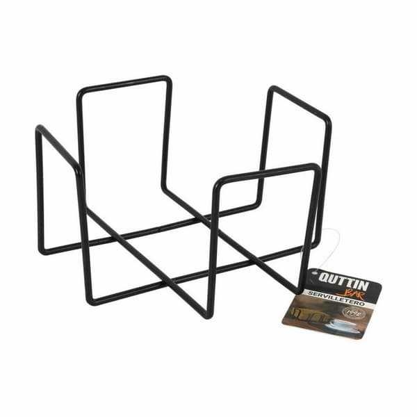 Servetthållare Quttin Svart 17,5 x 17,5 x 9,5 cm (12 antal)