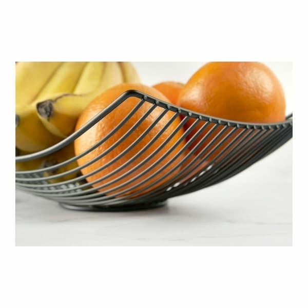 Fruktskål Confortime Svart Metall 31 x 23 x 10 cm (12 antal)