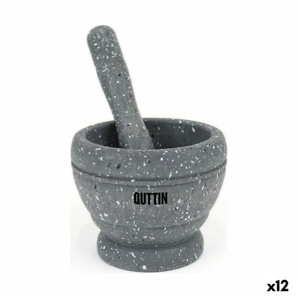 Köksmortel Quttin Plast 11 x 9 cm Svart (12 antal)