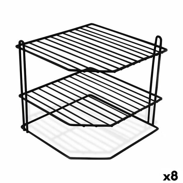 Diskställ Confortime Svart 22 x 22 x 22 cm 22 x 22 x 25 cm Hörnskåp (8 antal)