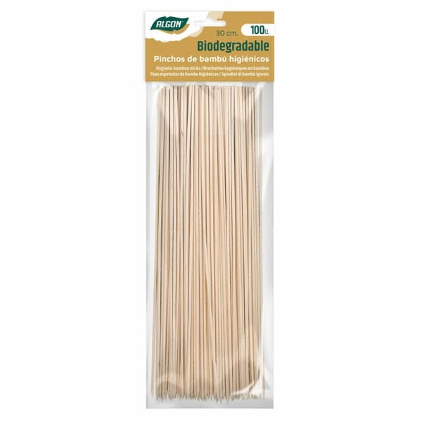 Set med grillspett för barbecue Algon Bambu 300 x 2,5 x 30 mm (100 Delar) (24 antal)