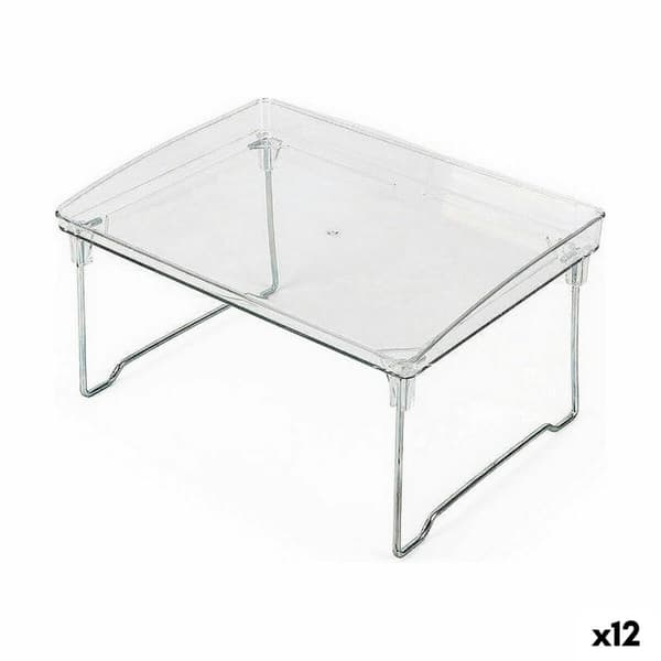 Diskställ Confortime Hopfällbar Transparent 31 x 22 x 16,8 cm (12 antal)