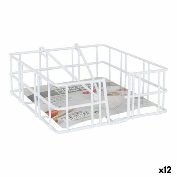 Servetthållare Confortime Vit 18 x 18 x 6,5 cm (12 antal)