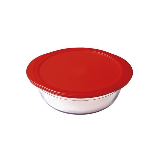 Rund lunchkorg med lock Ô Cuisine Cook&store Ocu Red 2,3 L 27 x 24 x 8 cm Silikonglas (6 enheter)