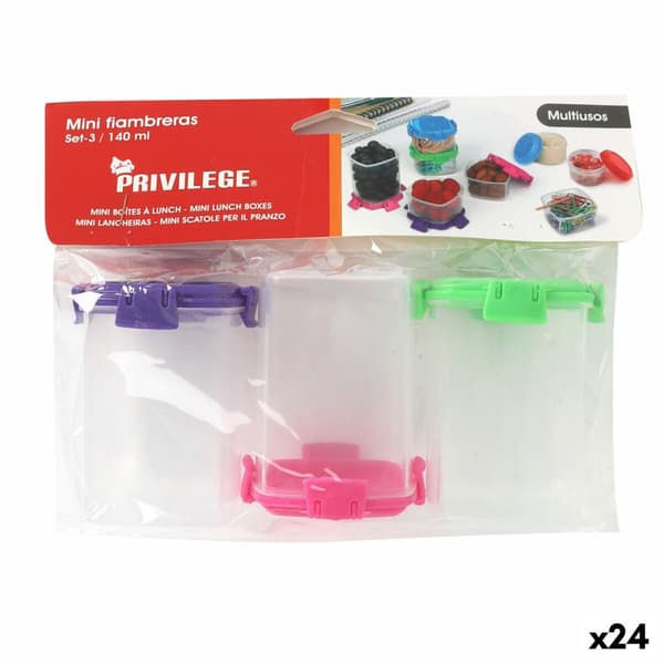 Madkassesæt Privilege 140 ml 6,8 x 5 x 5 cm 3 Dele (24 enheder)