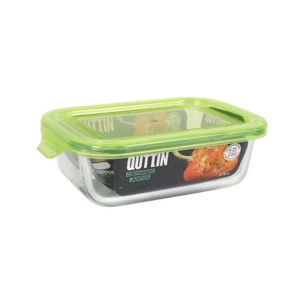 Madkasse Quttin Grøn Rektangulær 375 ml 17 x 11 x 5 cm (12 enheder)
