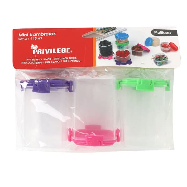 Sett med matbokser Privilege 140 ml 6,8 x 5 x 5 cm 3 Deler (24 enheter)