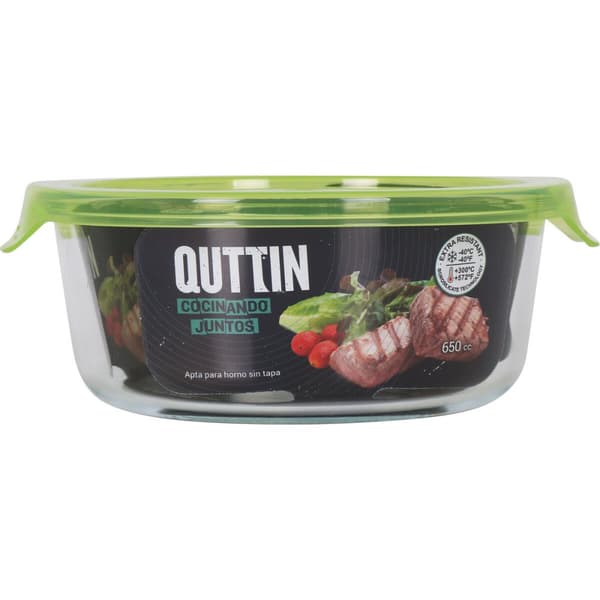 Matboks Quttin Grønn 650 ml 15 x 15 x 6,5 cm (6 enheter)