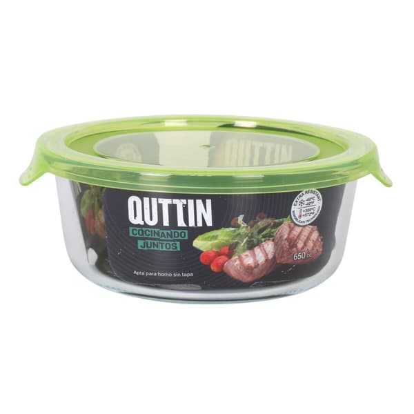 Matboks Quttin Grønn 650 ml 15 x 15 x 6,5 cm (6 enheter)