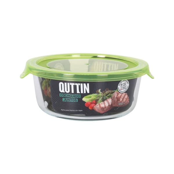 Matboks Quttin Grønn 650 ml 15 x 15 x 6,5 cm (6 enheter)