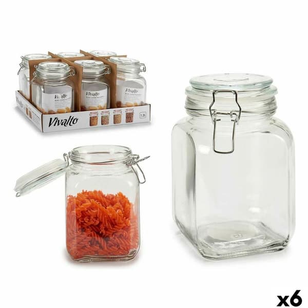 Glasburk Vivalto CW-41200F/DH6 Transparent Silvrig 1,2 L (6 antal)