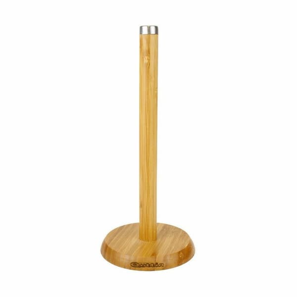 Hushållspappershållare Quttin Brun Bambu Silvrig 16 x 16 x 33,5 cm (12 antal)
