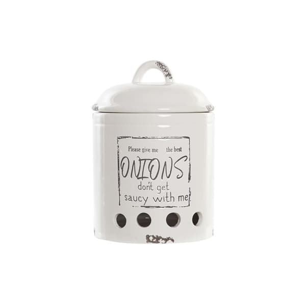 Purkki DKD Home Decor Valkoinen Dolomite Sipuli