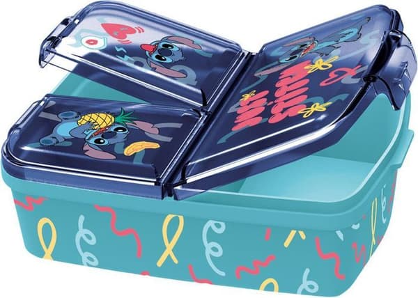 Lunchbox - Disney - Stitch - 3 fack - BPA-fri plast - Ej diskmaskinssäker