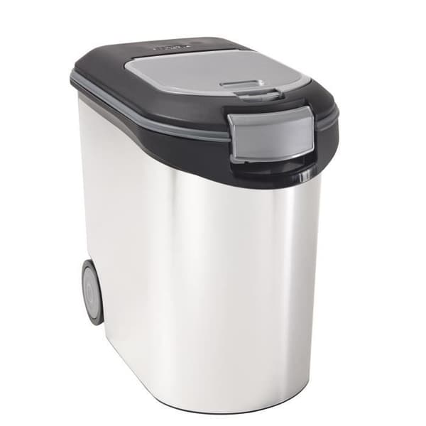 CURVER Hundmatsbehållare 12 kg - 35L - Metalllook