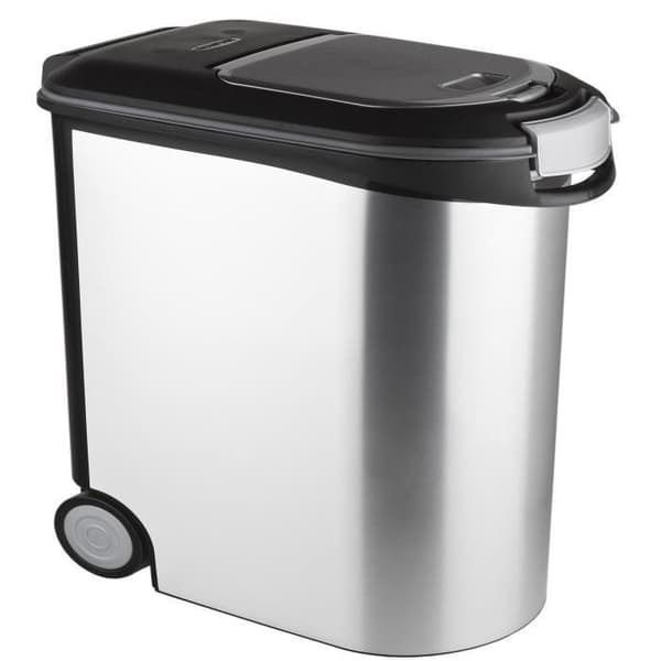 CURVER Hundmatsbehållare 12 kg - 35L - Metalllook