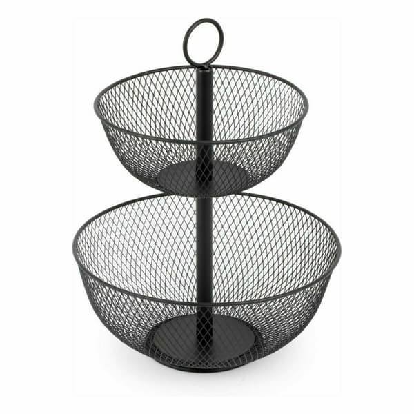 Fruktskål Confortime Double Metall 31 x 31 x 41 cm (4 antal)