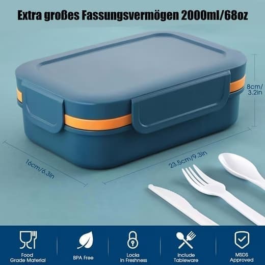 Lunchlåda, snacksbox, justerbar facklåda, barnmåltidslåda