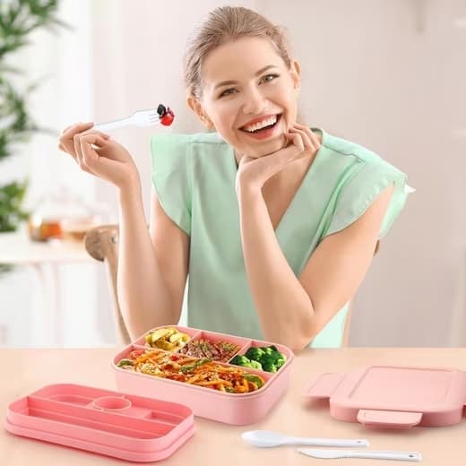 Lunchlåda, snacksbox, justerbar facklåda, barnmåltidslåda